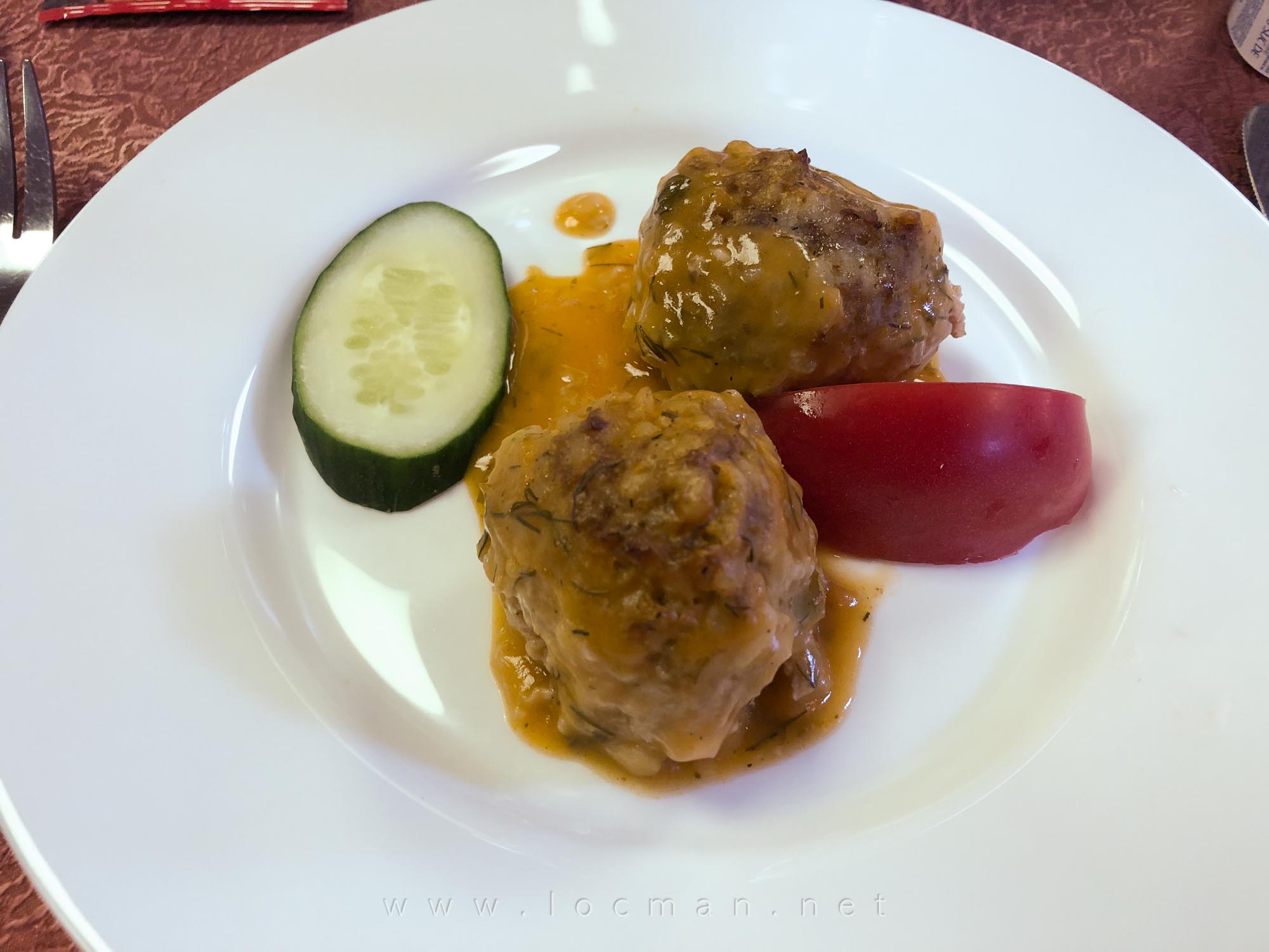 Тефтельки мясные с томатным соусом, теплоход «Юрий Никулин» Тефтельки мясные с томатным соусом, теплоход «Юрий Никулин»